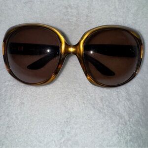 Dior Gold and Brown Sunglasses